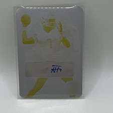 2024 Leaf Pro Set Metal Football TJ Finley Printing Plate Yellow Auto 1/1