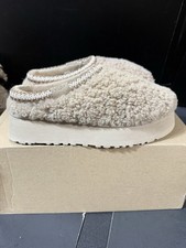 UGG TAZZ MAXI CURLY SHEEPSKIN PLATFORM SLIPPERS SHOES, WOMEN US 7/ EUR 38 NWOB
