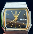Vintag Of Seiko 5 Automatic Men Watch Day Date Japan Made Square Shape