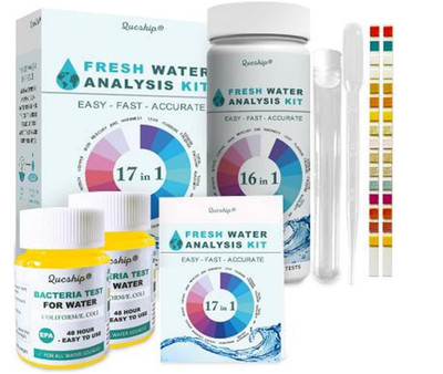 17 in 1 Wassertestset mit Röhrchen und Tropfer, Trinkwassertestset zum Erkennen