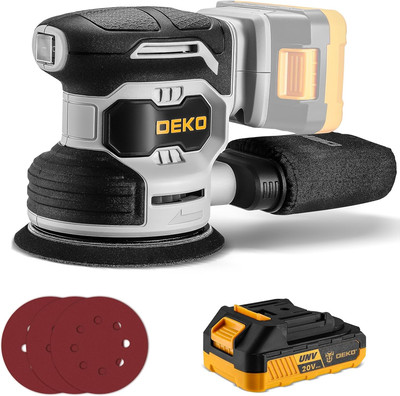 Cordless Orbital Sander:  20V Random Orbit Sander, 5Inch Power Palm Sander Elect