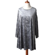 Capsule Smock Dress 1Silvery Grey Check Floral Patterned 18