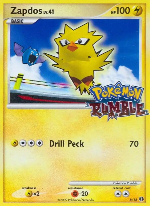 Zapdos - 8/16 - Pokemon Rumble Holo NM