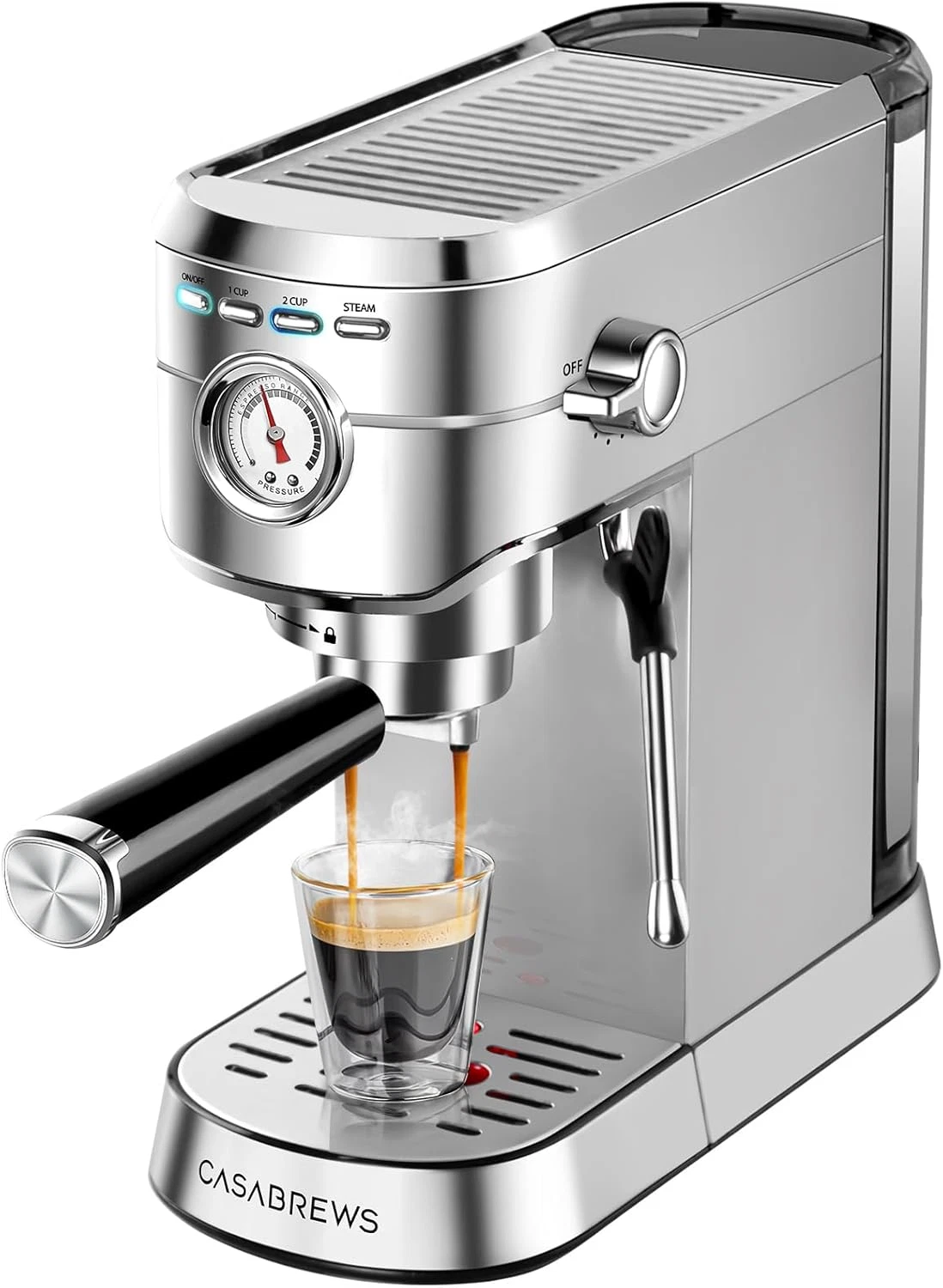 CM5418 Espresso Machine 20 Bar, Compact Espresso Maker with Steam Milk Frother,