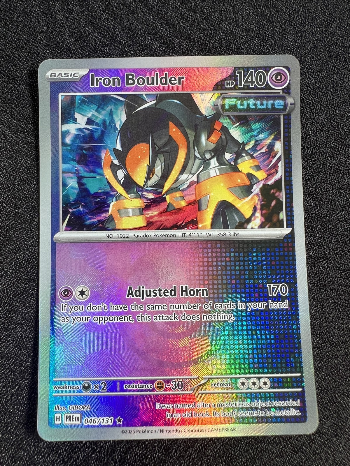Iron Boulder (Poke Ball Pattern) 046/131 SV: Prismatic Evolutions Rare NM