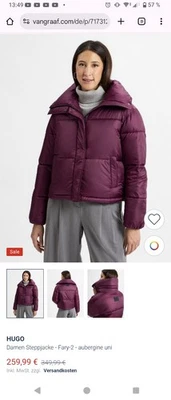 Damen Steppjacke Hugo Boss Fary2 L (40-42) Magenta Farbe - Bild 1 von 4