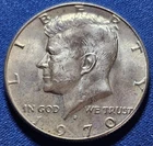 A 1970-D Silver Kennedy Half Dollar Brilliant Uncirculated (BU) Denver