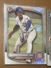 2025 Bowman - FERNANDO CRUZ - Retro Foilboard Pattern SSP! - Cubs #BP-110 & Base