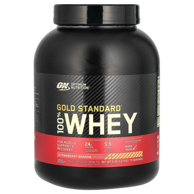 Gold Standard  100% Whey, Strawberry Banana, 5 lb (2.27 kg)