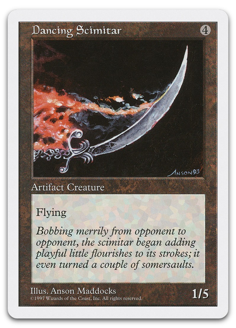 Dancing Scimitar (LP) Fifth Edition 5ED Magic MTG