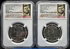 D & P, 2014 50th Anniversary Half-Dollar Uncirculated 2-Coin Set, NGC 67
