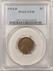 1914-D LINCOLN CENT - PCGS VF-30