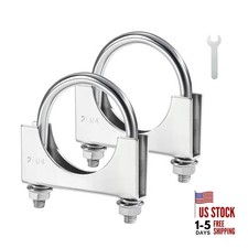 Heavy Duty U Bolt Exhaust Clamp 1/4 Inch Stainless Steel U Muffler 2.25" 2