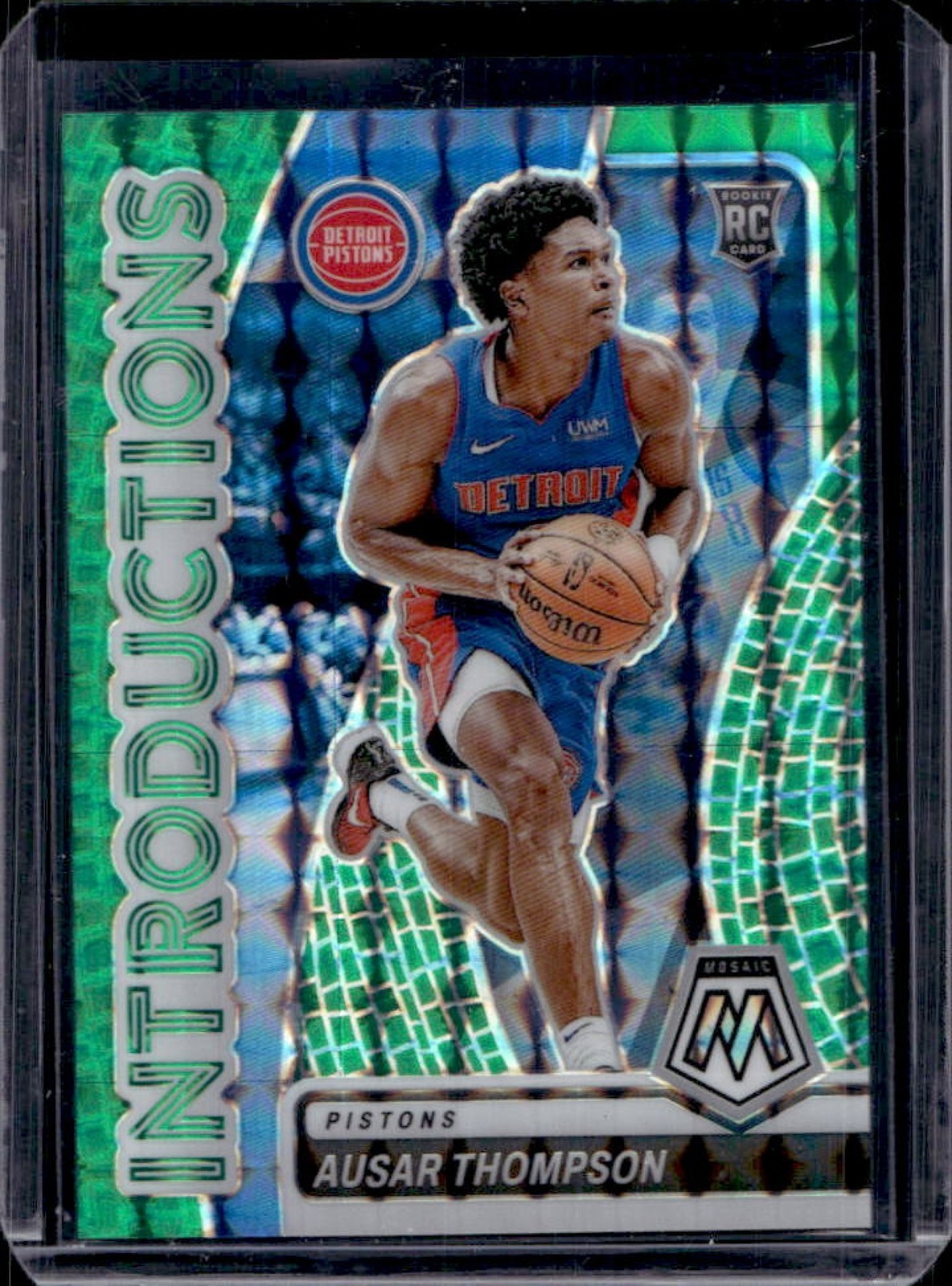 2023-24 Mosaic Ausar Thompson Introductions RC Teal Rookie #4/75 Pistons
