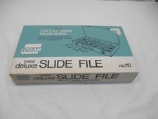 Vintage Logan Metal Deluxe 35mm Slide File 2"x2" No. 110 New Old Stock Open Box