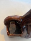 Vintage Pottery Brown Lady/Girl Wearing Large Hat Basket/Planter — photo 5