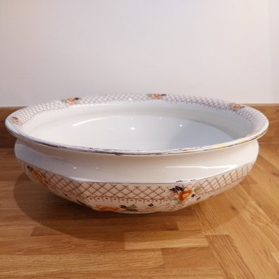 Seltene Corona Ware Netta S Hancock & Sons Becken große Schale Pflanzgefäß handbemalt