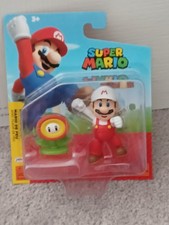 World of Nintendo Super Fire Mario Flower Figure Jakks Pacific Plumber 2.5