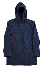 Calvin Klein Jeans Navy Long Full Zip Winter Parka Jacket Coat Mens Size Large