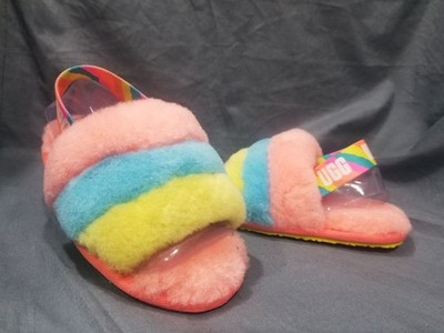 UGG Australia Toddlers Fluff Yeah Slippers Slides Multicolor  Size 8 NEW NO BOX!