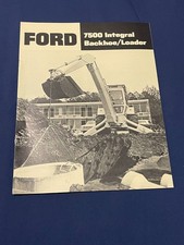 Ford Tractor 7500 Integral Backhoe Loader Dealer Sales Brochure