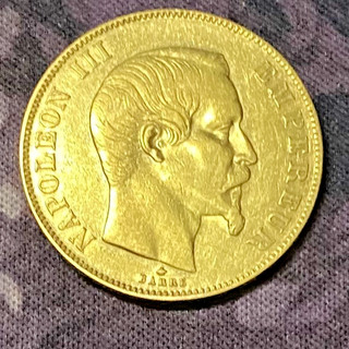 Belle Pièce 50 frs OR NAPOLEON III 1858 BB TTB