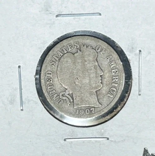 1907-S BARBER SILVER DIME ~GOOD  ~NICE COIN~ 90% SILVER