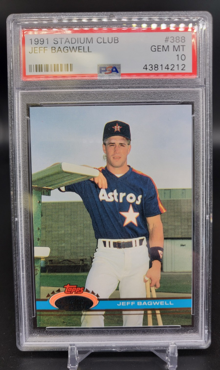 1991 Stadium Club Jeff Bagwell Houston Astros 388 PSA 10