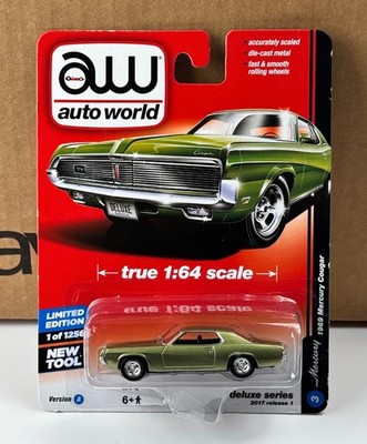 Auto World 1969 Mercury Cougar MEDIUM LIME POLY (2017) 1:64 DELUXE SERIES #1