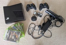 Xbox 360 S Console Bundle — Kinect, 2 Controllers, 8 Games