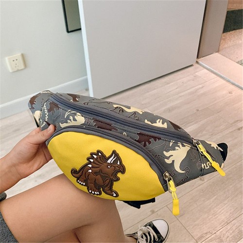 Girls Boys Sling Bag Shoulder Bag Cute Dinosaur Waist Packs Cartoon Children - Picture 6 of 15
