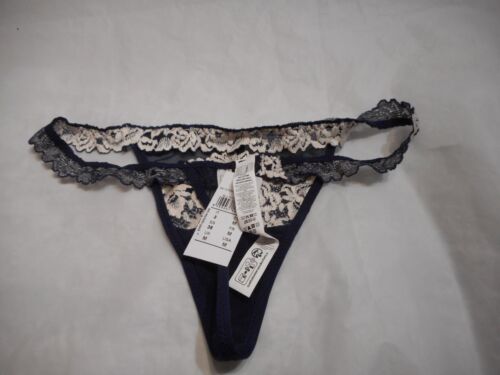 Intimissimi Women's Blu Intenso/Vanilla Thong Panty MEDIUM - Picture 7 of 12