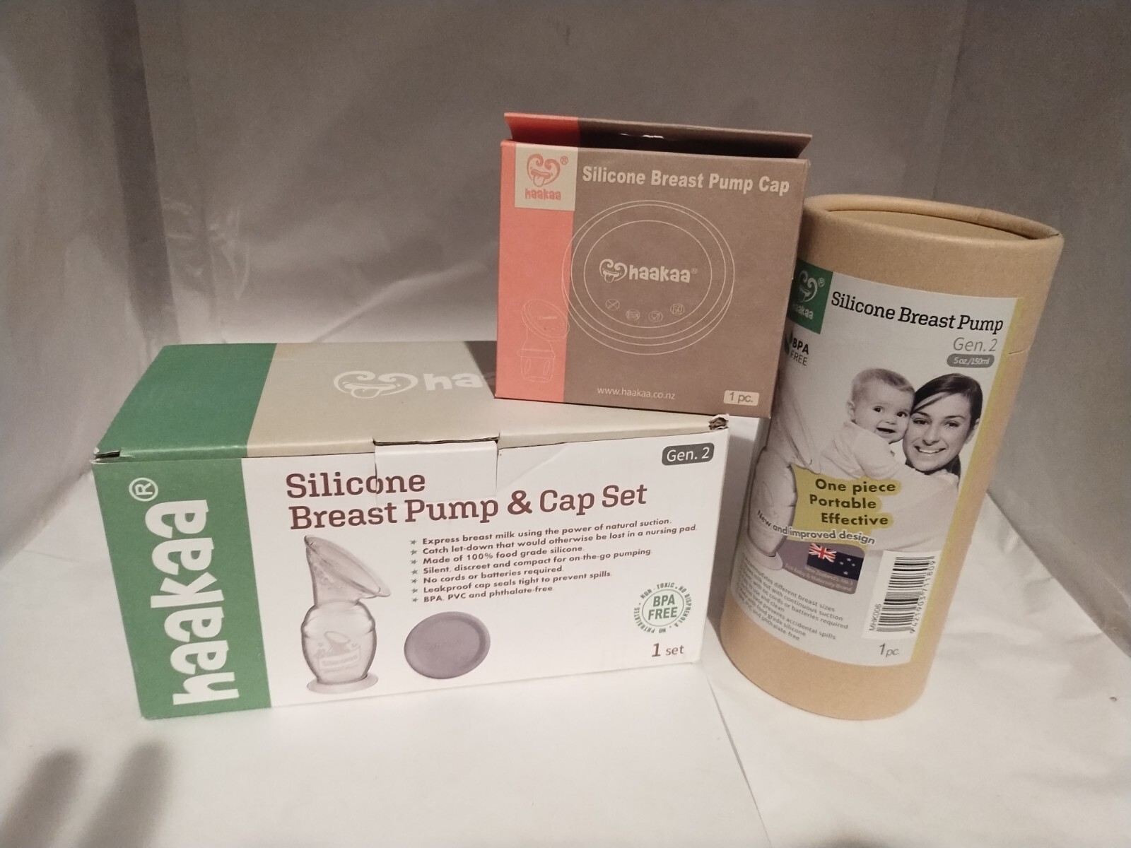 Haakaa Gen 2 Silicone Breast Pump with Suction Base and Leak-Proof Silicone Cap