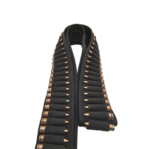 100 Rounds Rifle Bullet Cartridge Ammo Belt Sling Shell Holder .22LR - Picture 7 of 8