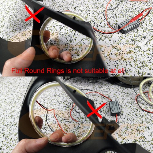 For BMW E63 E64 630i 645Ci 650i M6 Ultra Bright COB Led Angel Eyes Halo Rings - Picture 4 of 17