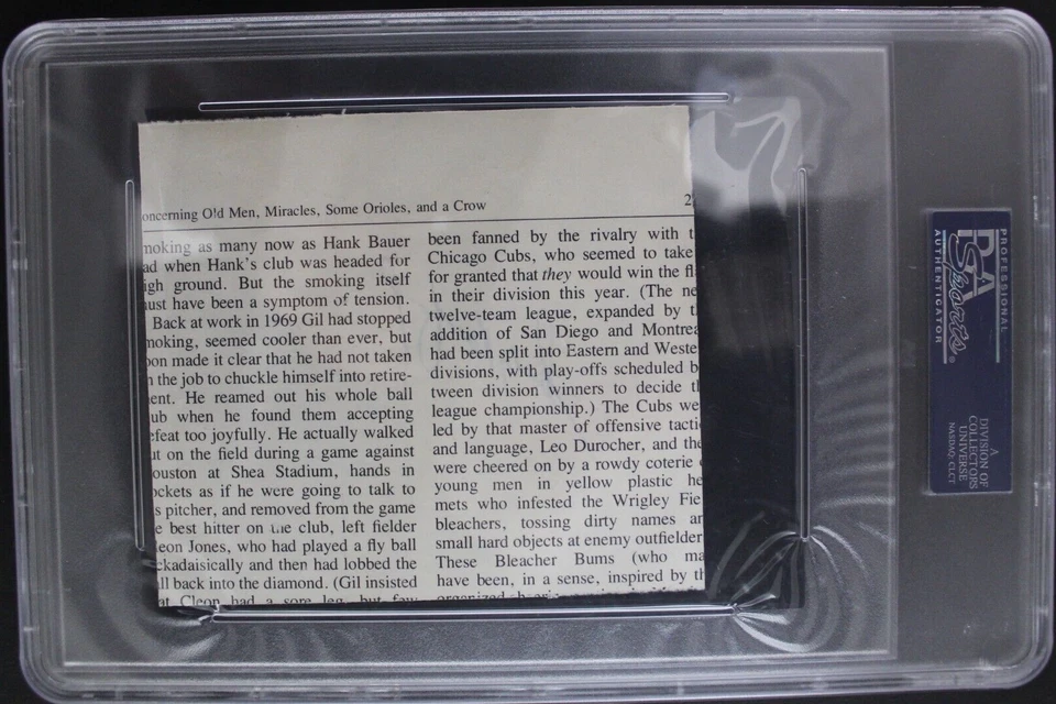 Sandy Koufax LA Dodgers HOF Signed 5x5 Newspaper Cut Autographed Photo Auto PSA - Image 4 of 4