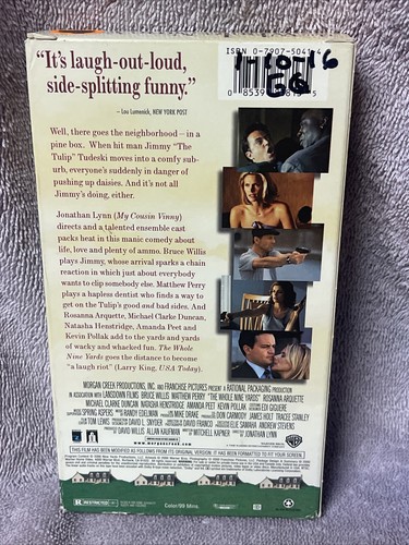 The Whole Nine Yards (VHS, 2000) Bruce Willis, Matthew Perry - Picture 2 of 2