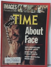 Time Magazine December 26, 1988- Yasser Arafat- About Face, Images '88