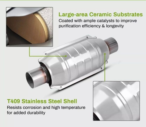For All Subaru Catalytic Converter Upgrade 2 Unit Set Emissions Legal - Picture 8 of 10