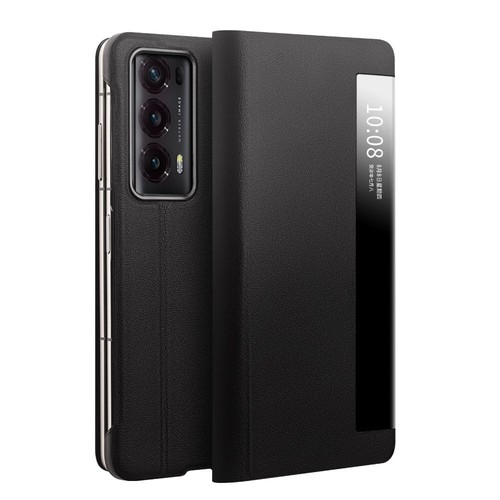 QIALINO Genuine Cowhide Leather Flip Case for Honor Magic V2 Window View Cover - 第 13/32 張圖片