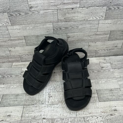 Skechers Shape-Ups 66517 Black Toning Rocker Walking Fisherman Sandals Size 9.5 - Picture 2 of 10