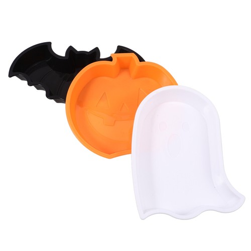 12 pcs Halloween Element Food Plate Food Serving Plate Snack Plate