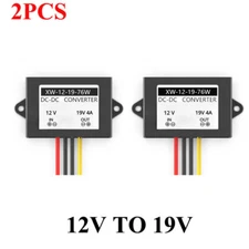 2x DC To DC12V Step Up To 19V Voltage 4A 76W Power Supply Converter Regulator 