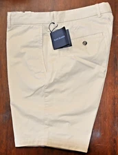 Scott Barber NWT Cotton Chinos / Casual Shorts Golf Size 34 US In Solid Cream