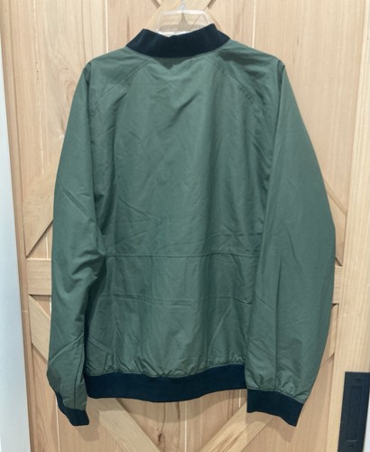 NWT L.L. Bean Men's 3 Season Zip Up Bomber Jacket Coat Thyme Green Black XXL 2XL - Picture 5 of 9