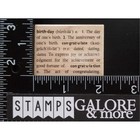 Hero Arts Rubber Stamps D2740 Happy Birthday Definition Background Words #2798