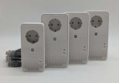 Powerline Starter 4Set KIT PLC 1.000 MBit/s LAN  3x 1.200 MBit/s D-LAN WIFI WLAN