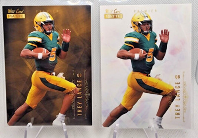 (2) 2021 Wild Card White Football & Gold # MBC-6 Trey Lance RC Cowboys