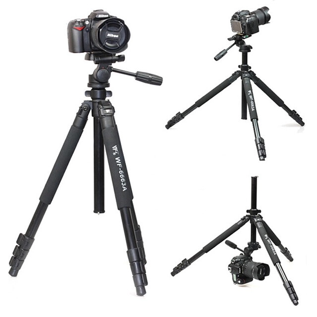 Trépied Weifeng Fancier 6663A en aluminium noir et tête fluide Yunteng YT-950 haute précision