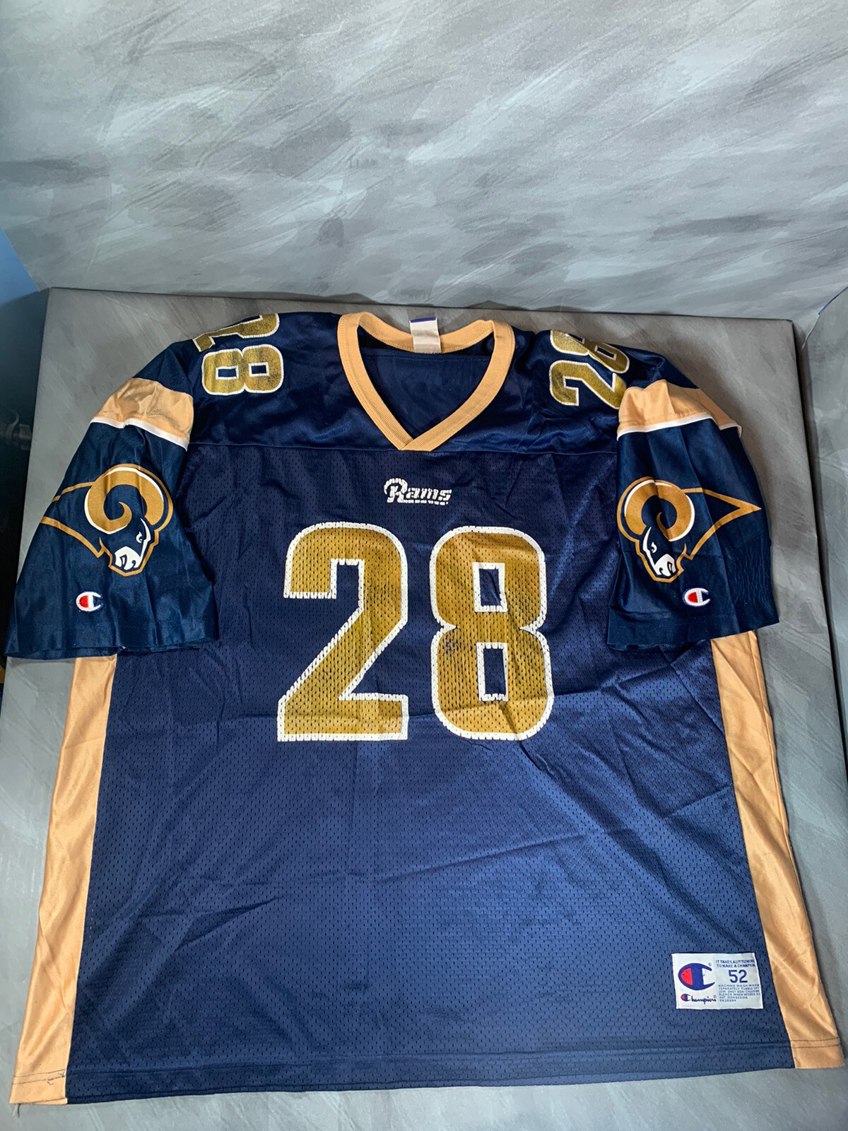 Jersey de réplica de hombre Mitchell & Ness Marshall Faulk Royal St